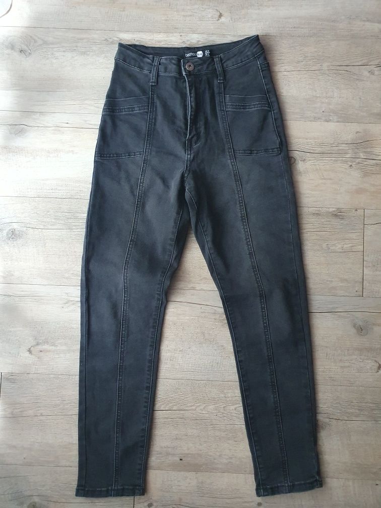 Spodnie jeansowe slim skinny rurki wysoki Stan r. XS/s