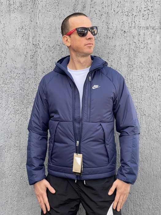 Оригінал Куртка Nike M NSW синя DX2038-410 найк на флісі оригинал S