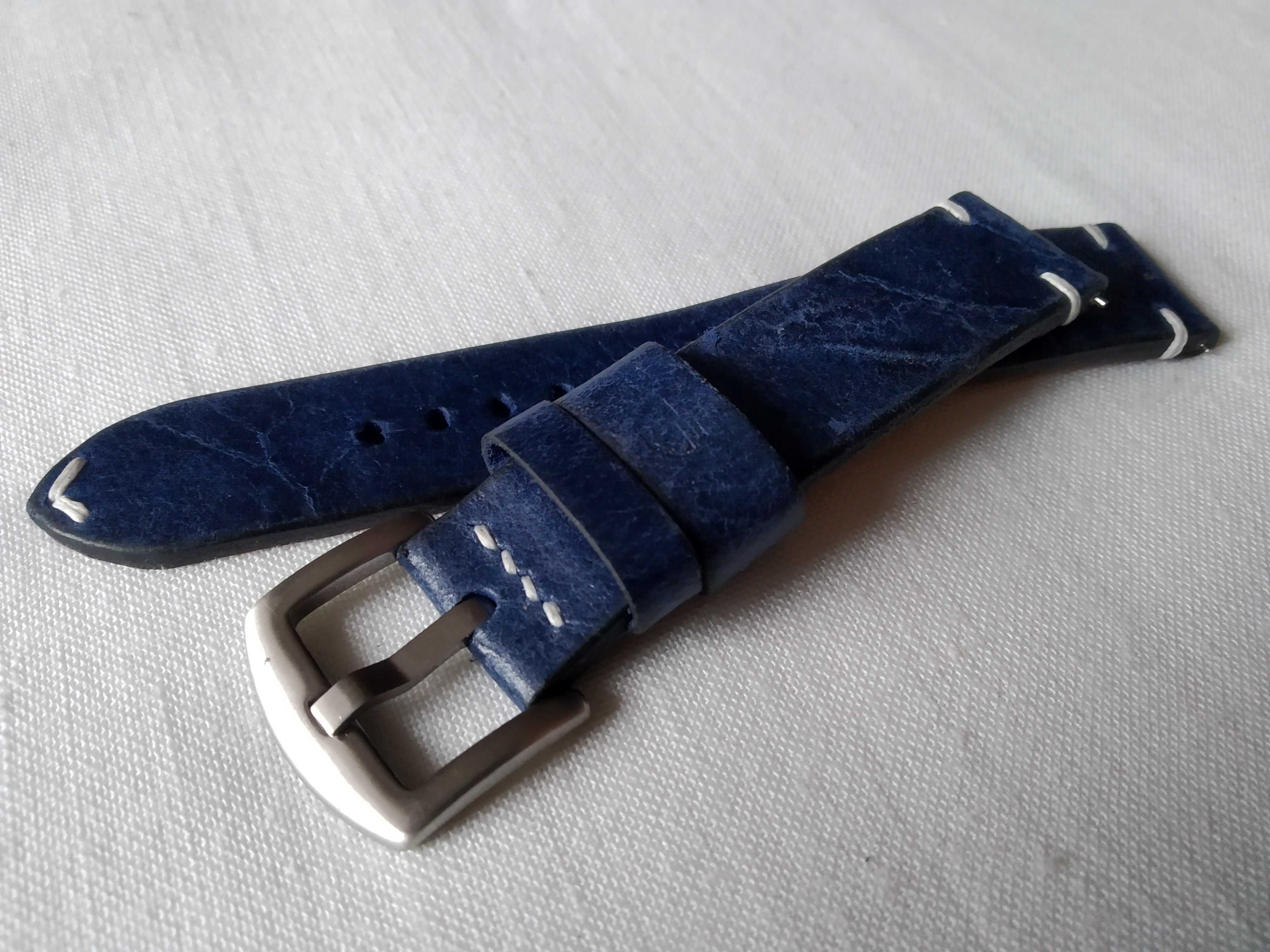 Pasek skórzany do zegarka 20/20 mm skóra Full Grain , szybki montaż