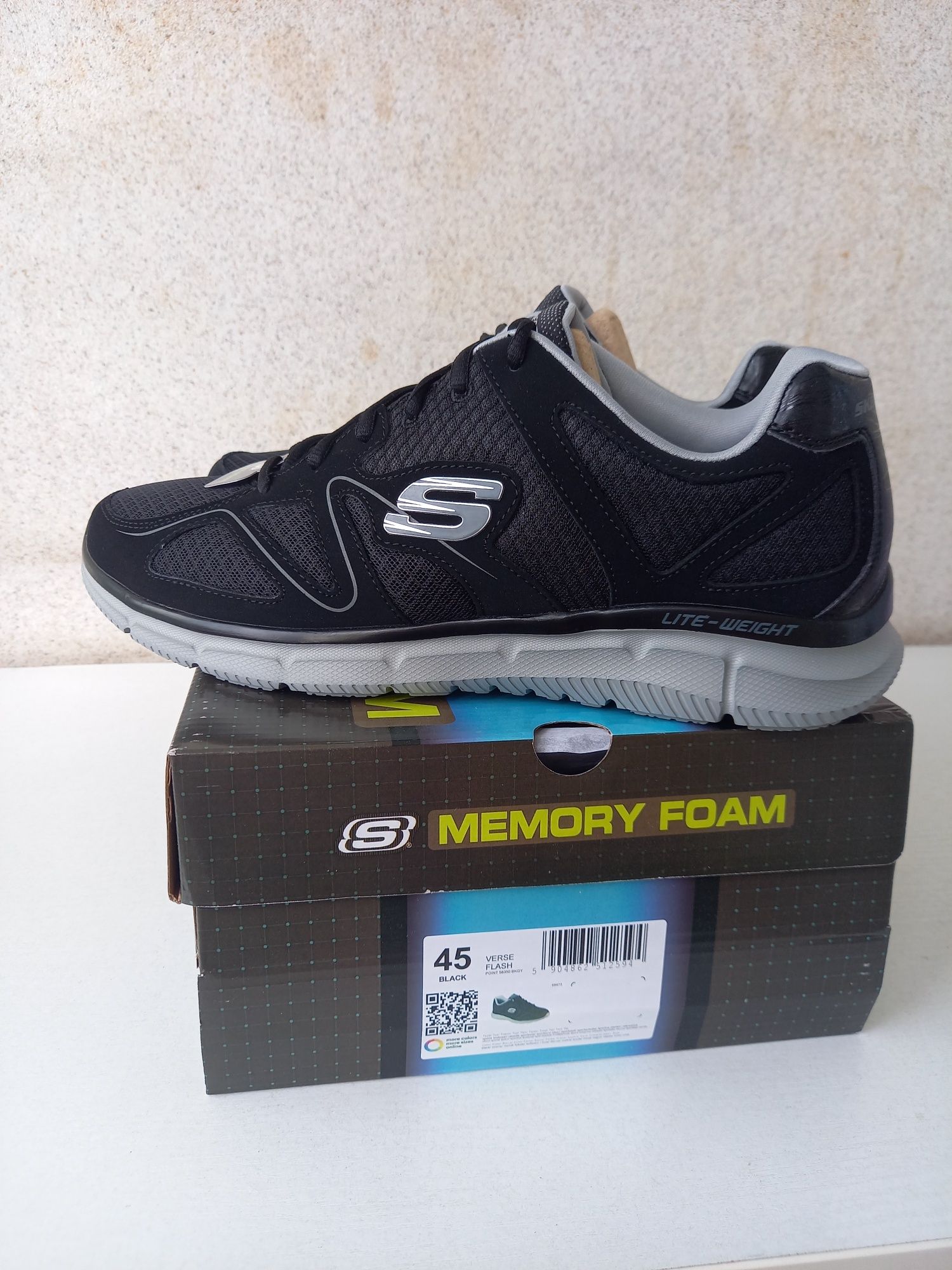 100%ОРИГИНАЛ! Кожа! Кросівки Skechers Verse - Flash Point р. 45. New!