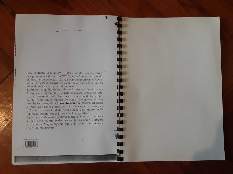 Livro/Conto "Arroz do Céu", de José Rodrigues Miguéis