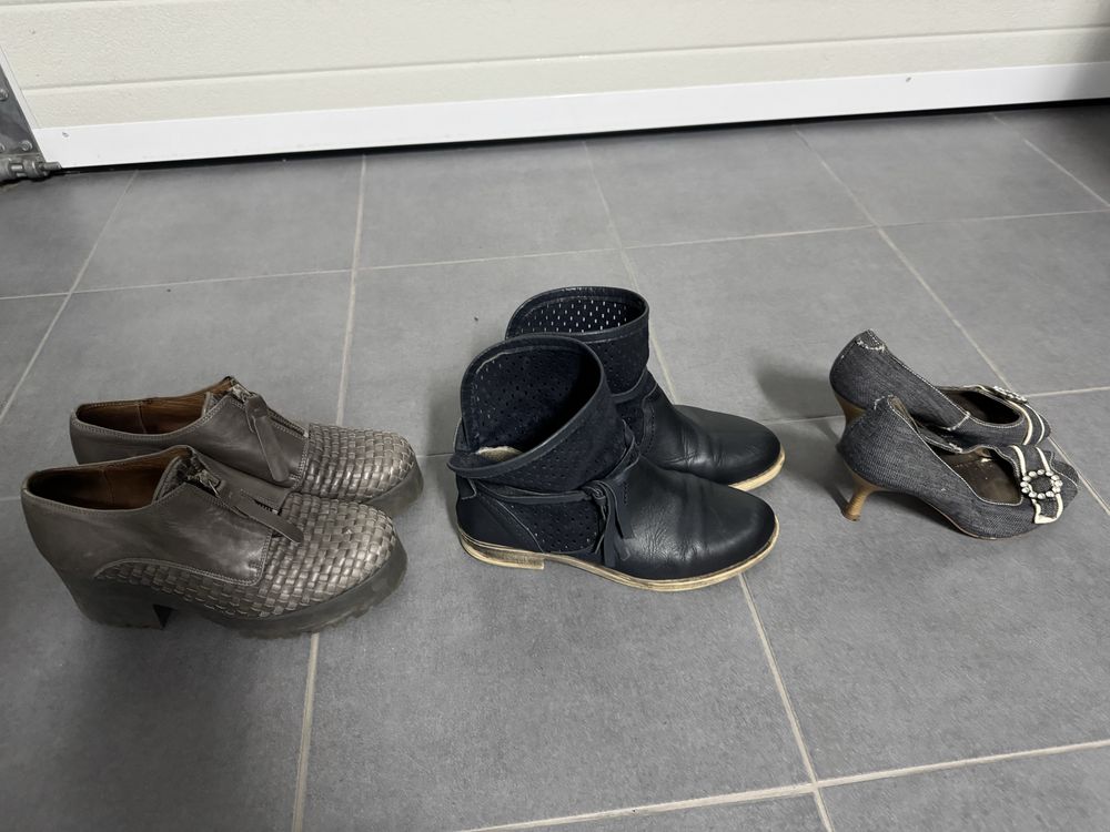 botins compensados loja prof e sapatos ganga e da eureka