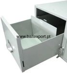 Ficheiro de Fichas c/ 2 Gavetas c/ Fechadura Pintura Epoxy Cinza Novo