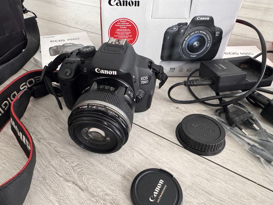 Aparat CANON EOS700D + EOS600D (Macro EFS60mm + 18-55mm) OKAZJA !!