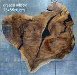 orzech włoski plastry live edge loft lampa stół