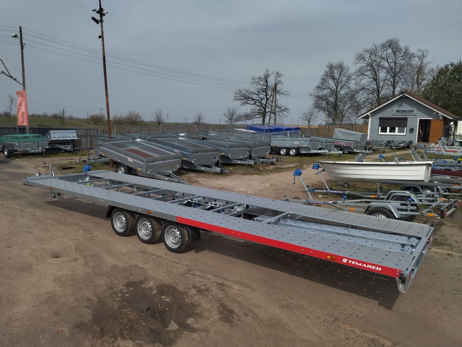 Laweta Temared Car na 2 auta 8m 3500DMC 3 osie dostawa mocna