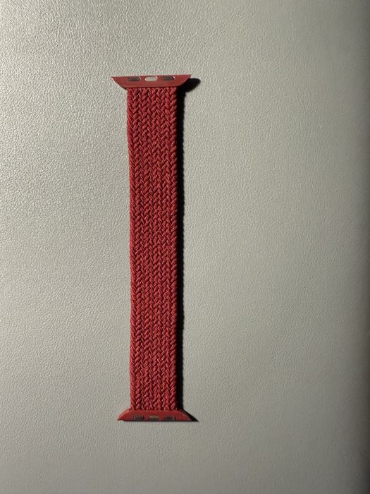 Materiałowy, bordowy, pleciony pasek loop do Apple Watch SE/5/6/7/8