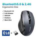 Миша Ugreen MU006 Bluetooth Ergonomic Wireless Black Red Blue (90855)