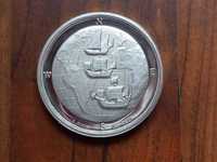 Medalha 5° Centenário Descoberta da América, 2 Onças de Prata Proof