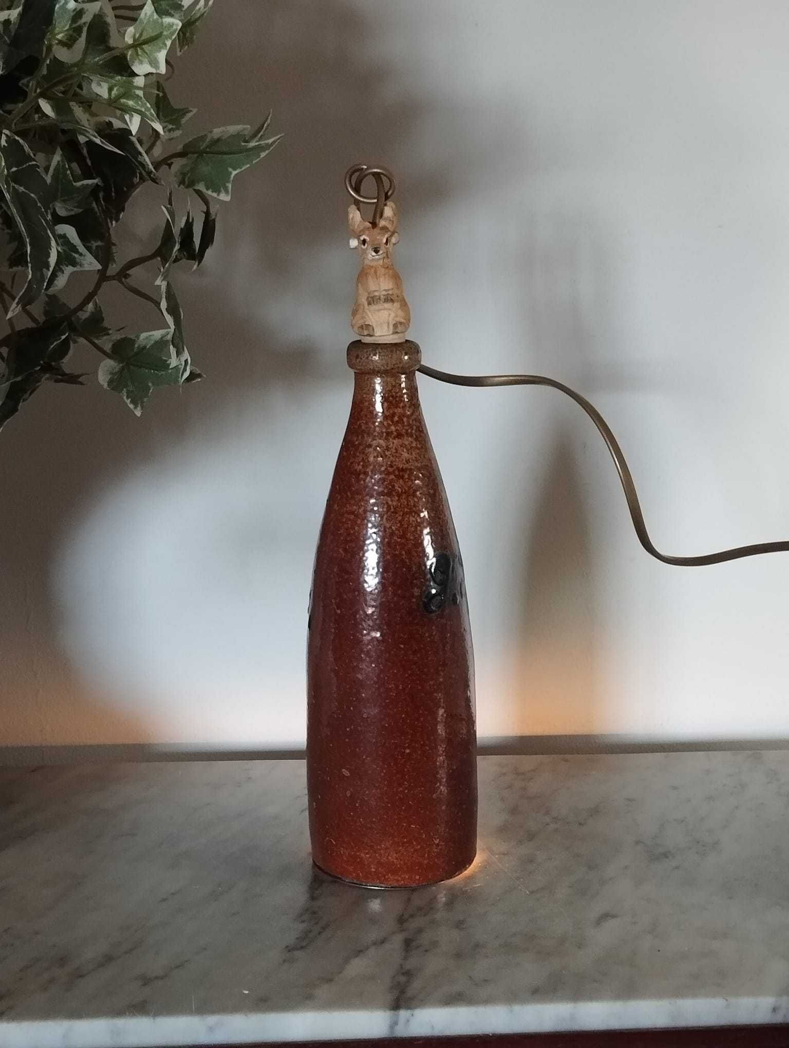 Candeeiro LED Garrafa Rústica