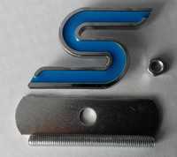 NOWY niebieski przykręcany znaczek logo S