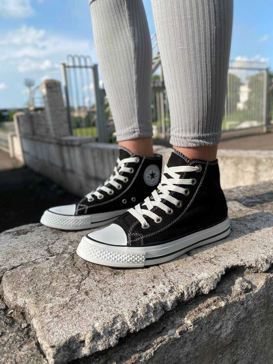 Жіночі кеди Converse All Star Кеди конверси височі чорні 36-44