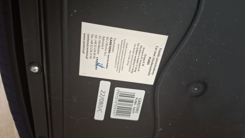 Podstawka dla dziecka isofix 15-36kg