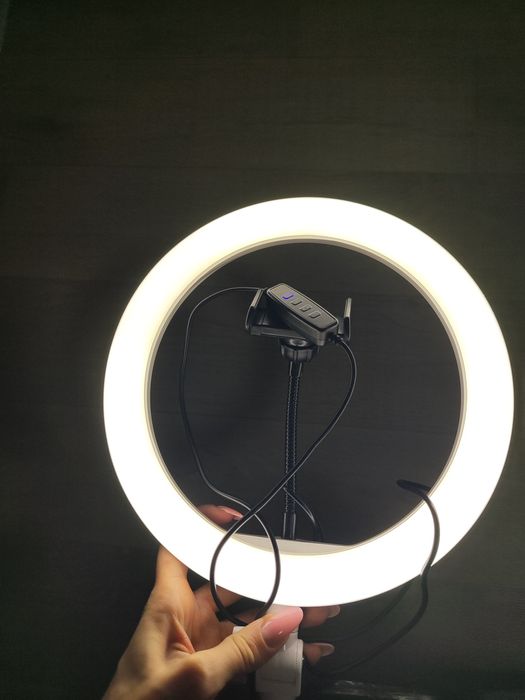 Кільцева лампа Ring Fill Light діаметром 26 см з тримачем для телефону