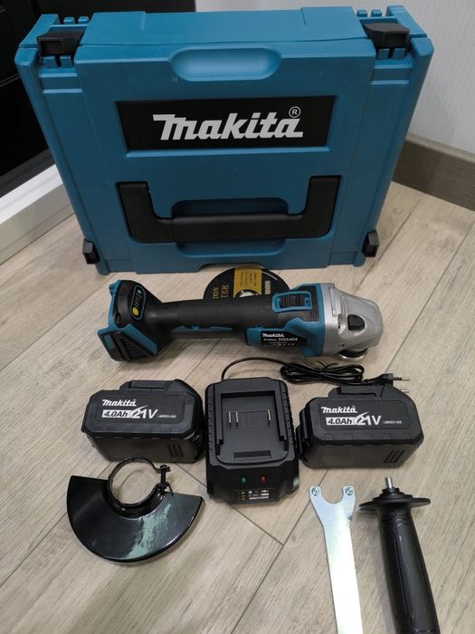 Болгарка аккумуляторная makita DGA 404, 2 аккумулятора