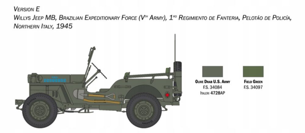Willys Jeep MB 80th  model Italeri 3635
