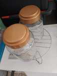 Lote 2 frascos vidro