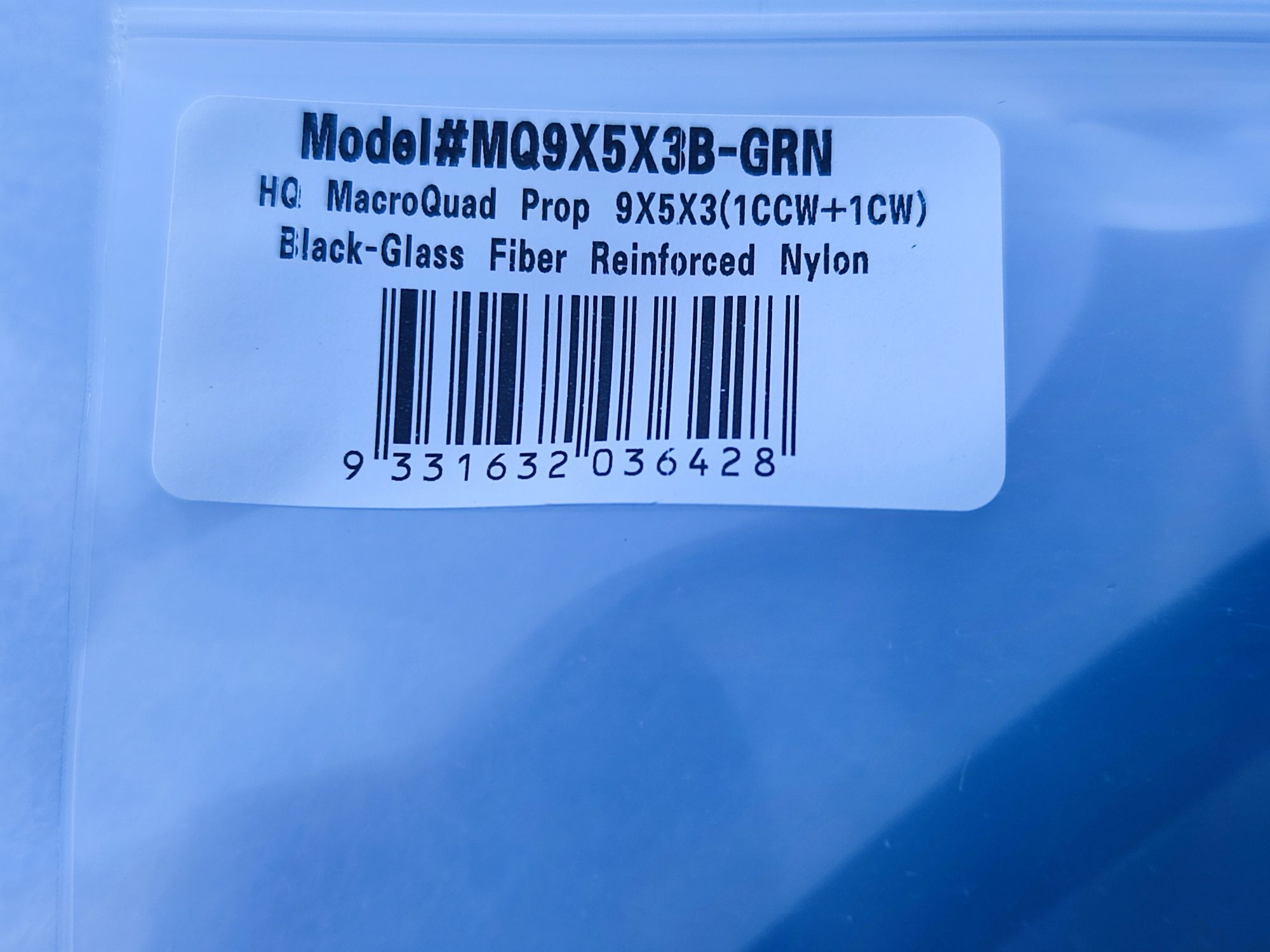 комплект пропелерів HQProp9X5X3 Black glass Fiber Nylon (2CW+2CCW)