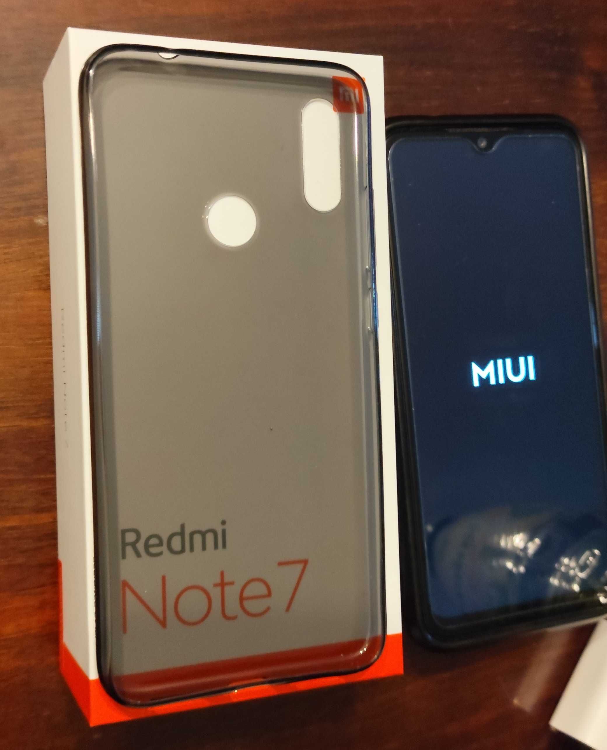 Telefon Redmi Note 7 4/64+16SD+etui+ ładowarka