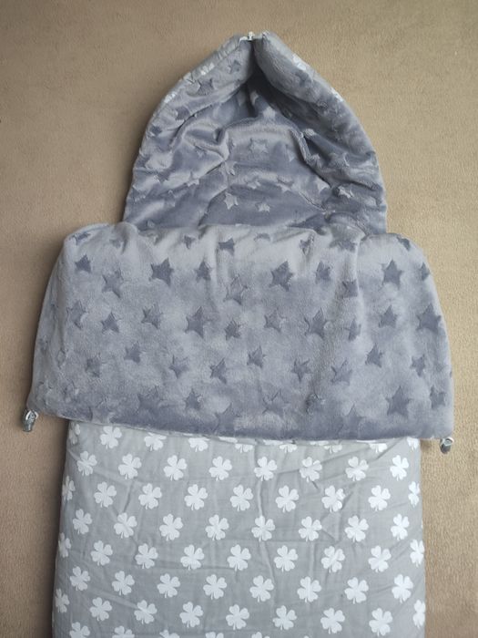 Śpiworek do wózka/fotelika zimowy, ciepły 115cm długi