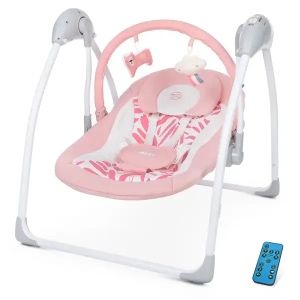 Крісло-гойдалка El Camino Airy ME-1047L-Rose-Leaves рожеве