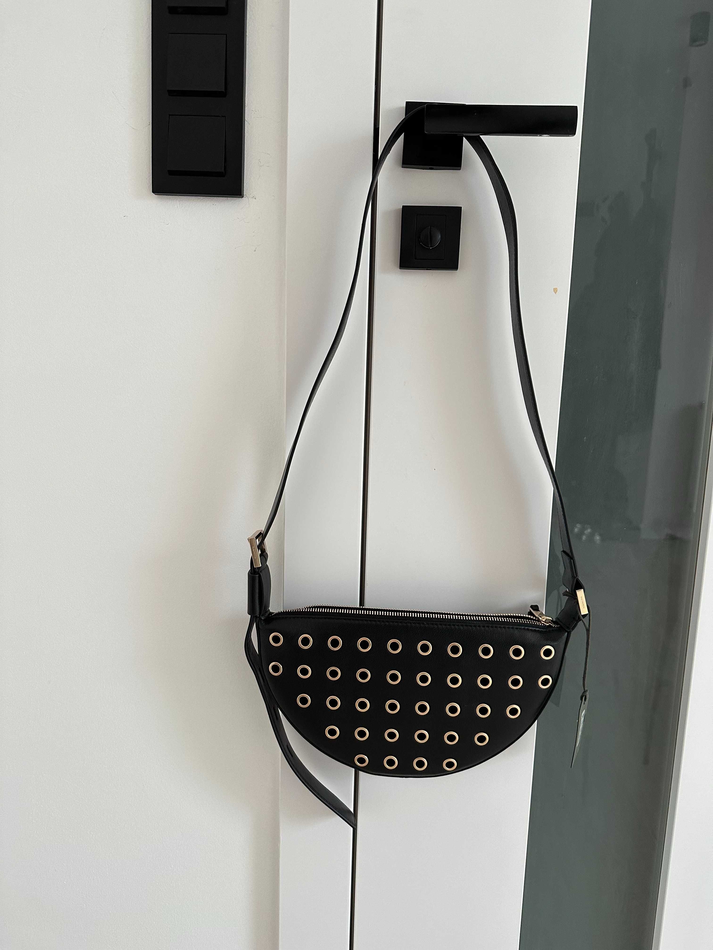 Torebka crossbody / nerka Half Moon Eyelet Allsaints skóra nowa