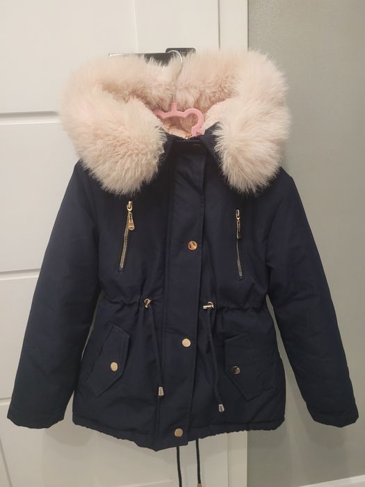 Kurtka parka płaszczyk futerko 5 lat