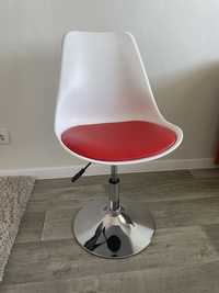 ASTER CHROME стілець білий+червоний