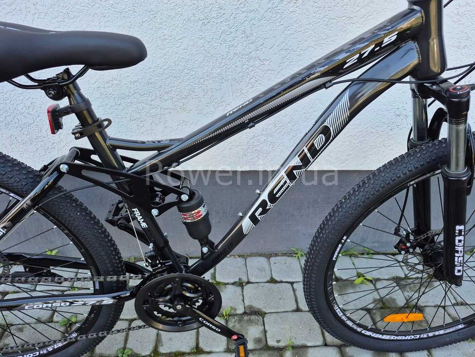 Велосипед S двопідвіс Corso Rend 27.5 RD-75590 рама-15" black