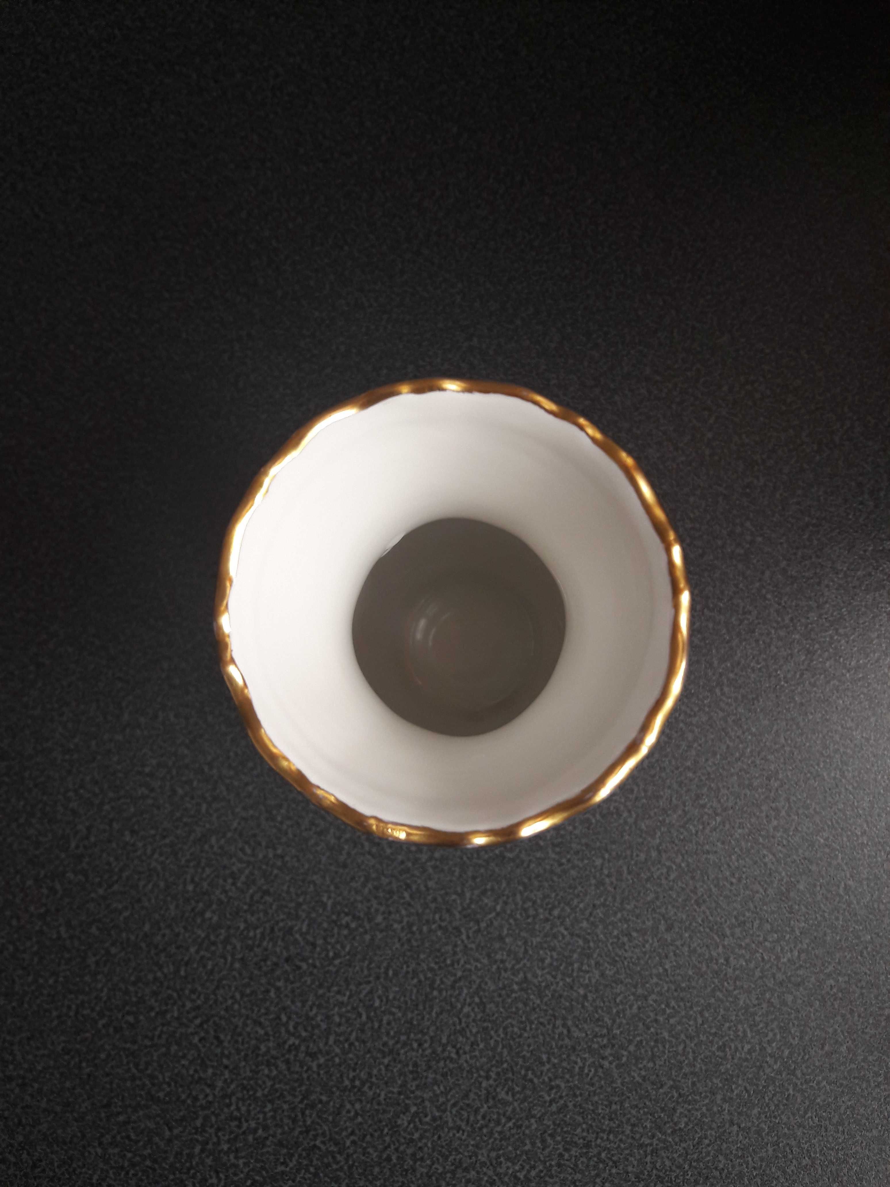 Wazonik Echt Weimar Kobalt 12 porcelana antyczna    wys 14 /6,5 cm