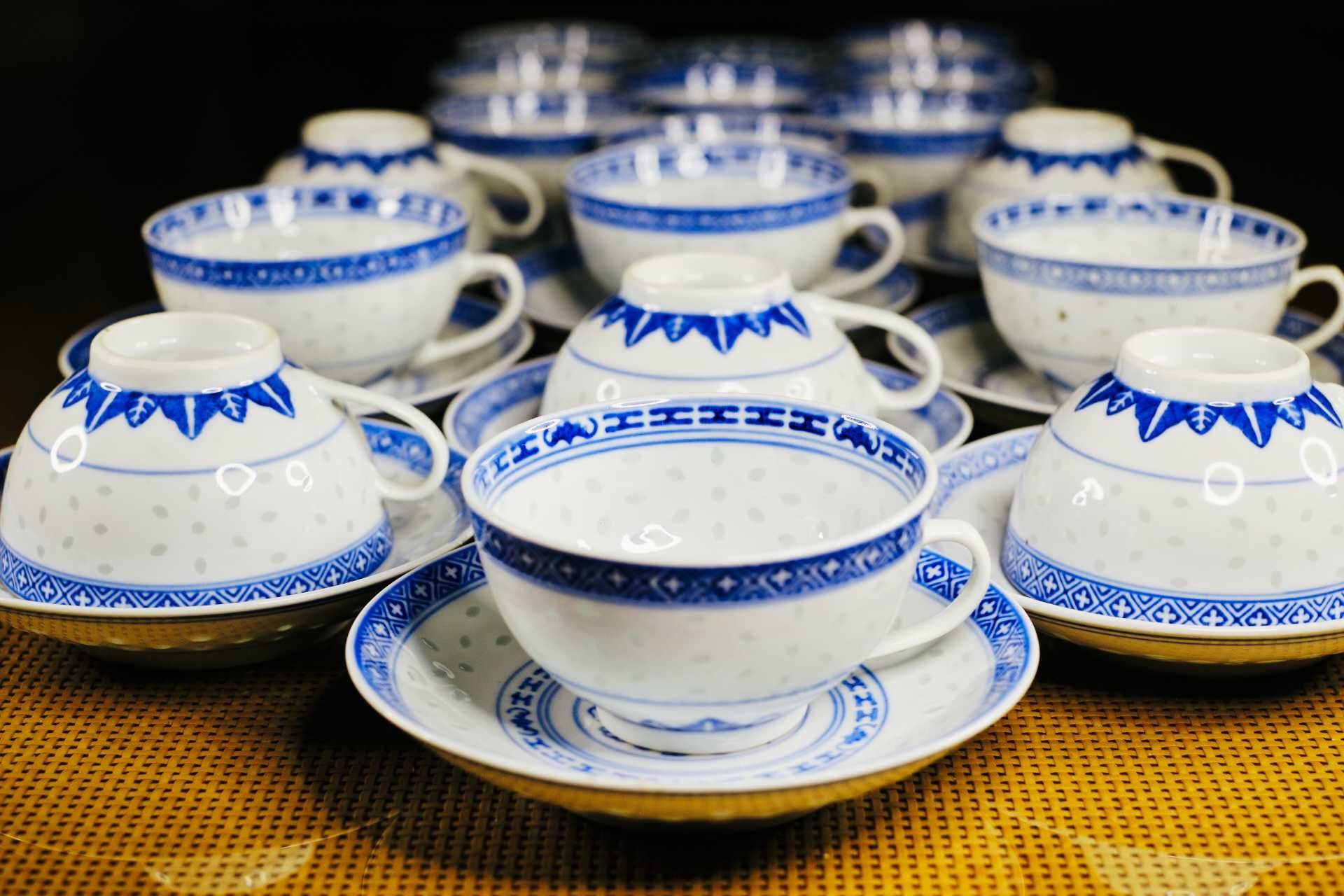 Serviço de chá e café em porcelana chinesa