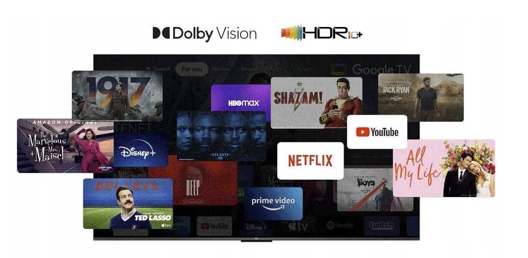 Telewizor TCL 65C645 QLED 4K Google TV Dolby Vision Dolby Atmos