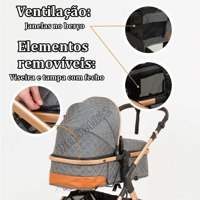 * CARRINHO DE BEBÉ TRIO * 3 em 1 * NOVOS * Oportunidade + Ofertas *