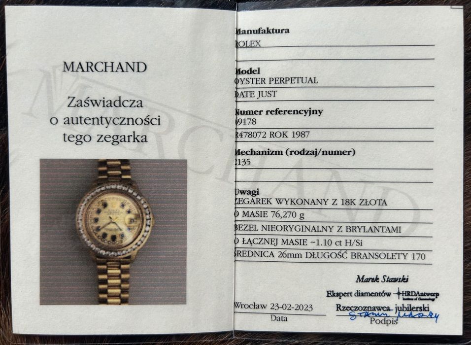 Zegarek Rolex Oyster Perpetual Datejust brylanty + szafiry