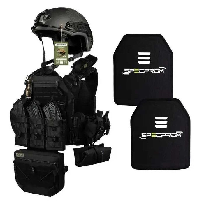 Комплект: Бронежилет 6 класу ДСТУ + Шолом FAST. Є різні кольори!