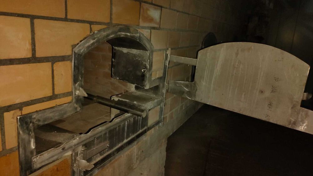 Porta forno lenha em inox