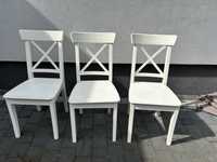 Krzesla biale Ingolf Ikea