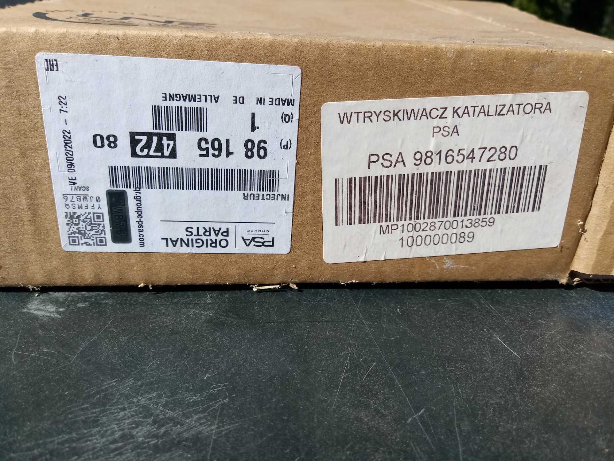 Wtryskiwacz katalizatora Peugeot Boxer