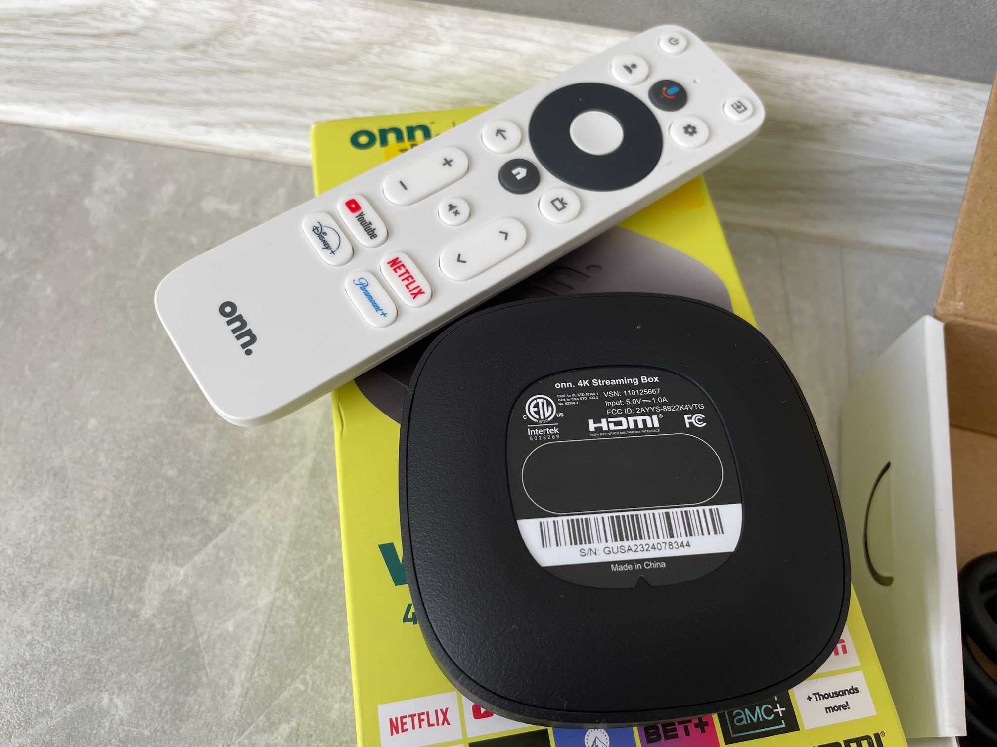Медиаплеер Onn TV 4K New, Android TV, полный комплект