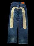 Spodnie Baggy Selvedge Denim Jeans Evisu Big Logo Daicock Vintage haft