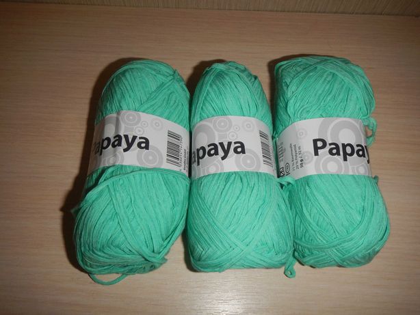 ленточные нитки пряжа хлопок полиамид Papaya 50гр