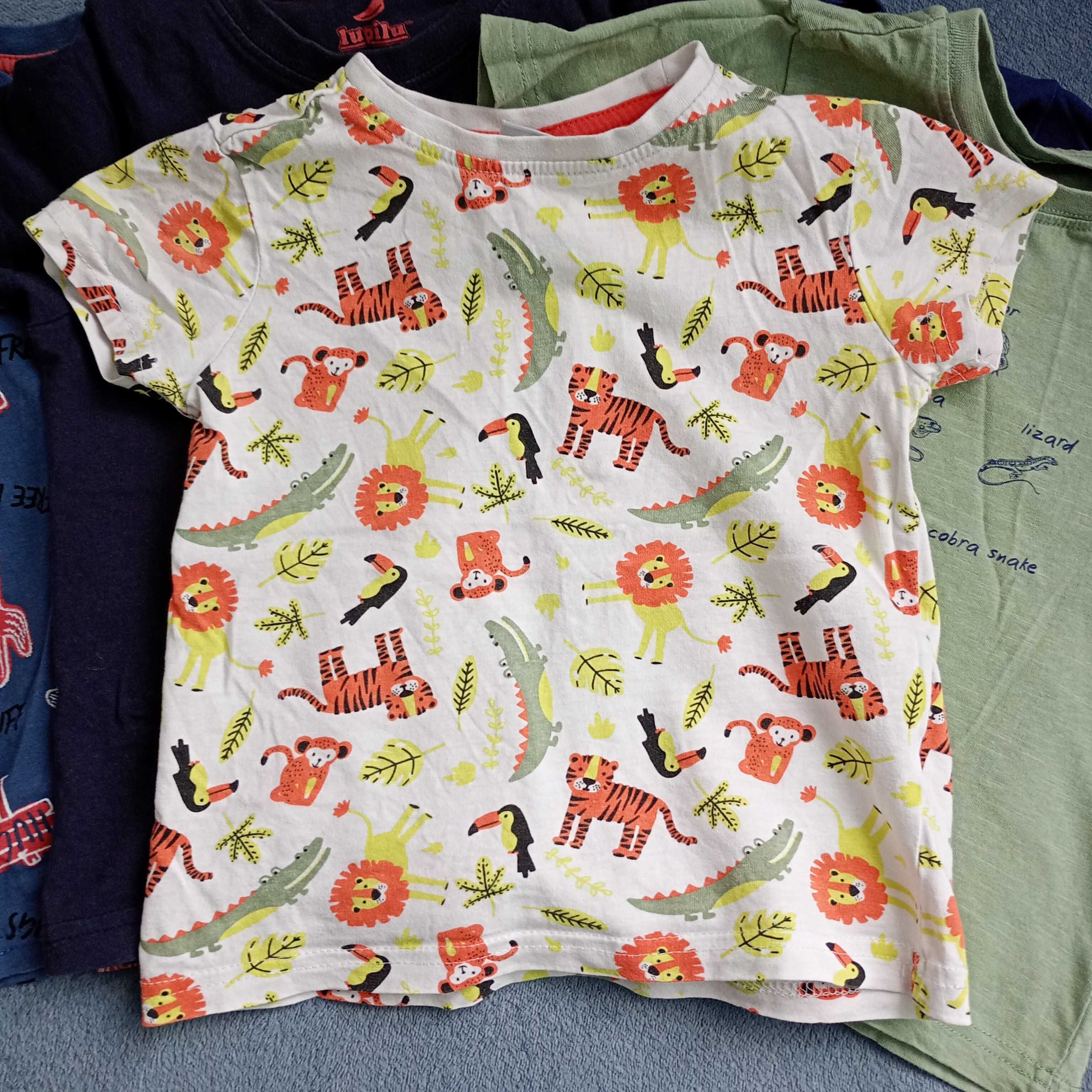 Koszulki t-shirty chłopięce  6 sztuk rozm.98-104