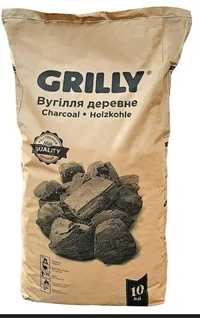 Вугілля 10 кг  "Grilly" для мангалів