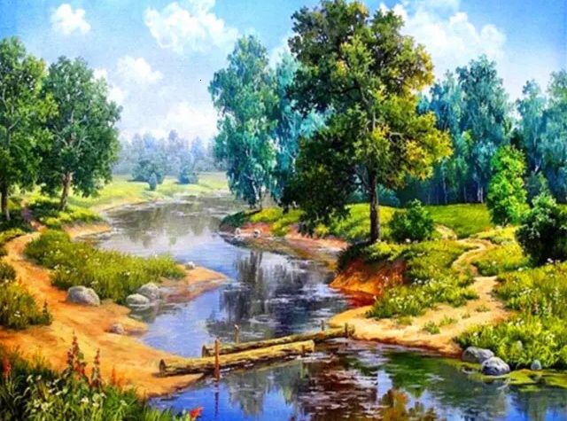 Алмазна вишивка мозаїка картина зима природа