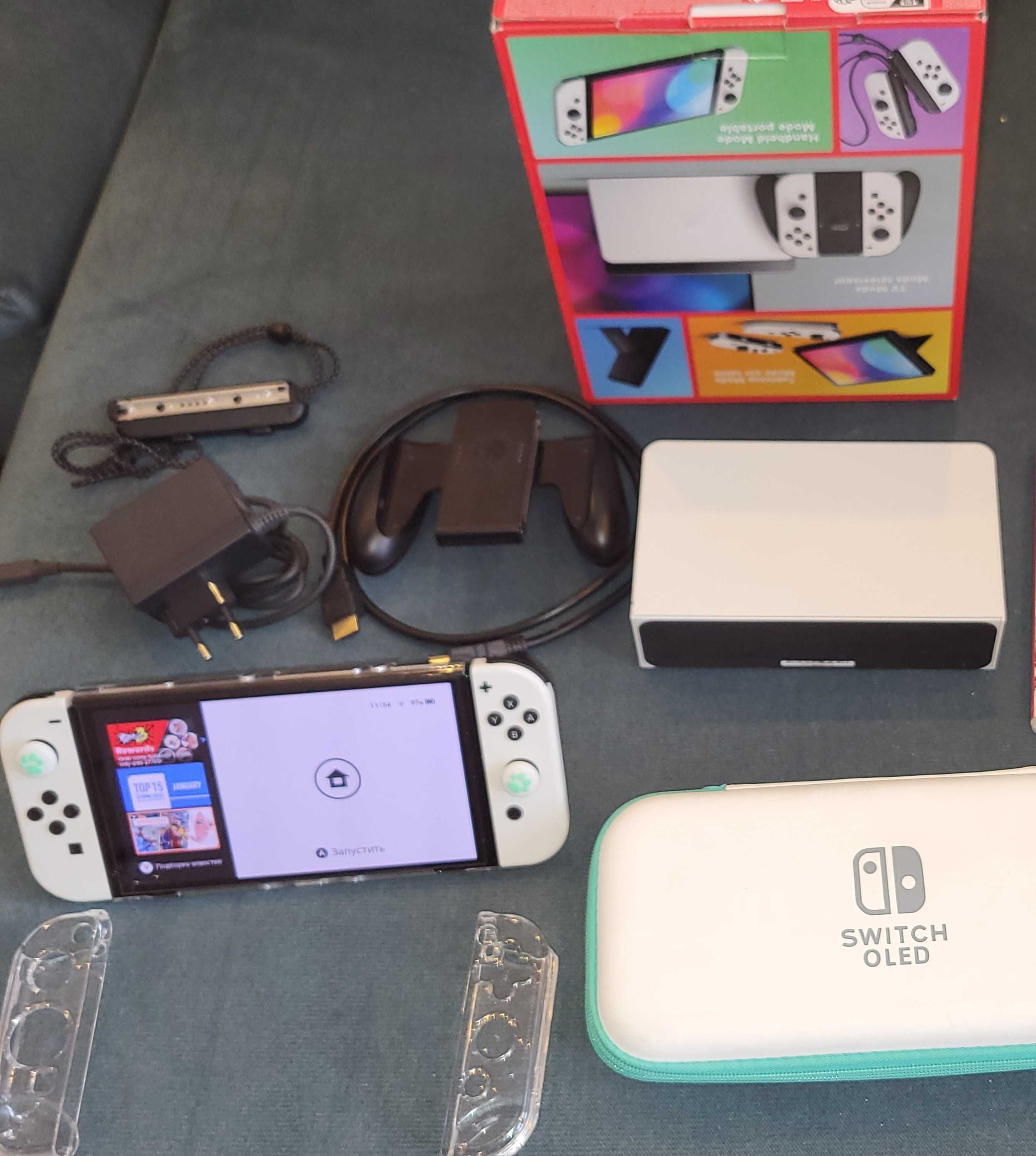 Nintendo Switch OLED (повний комплект) + Ігри