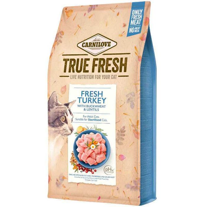 Carnilove True Fresh Cat Tukey 1,8 кг з індичкою для котів. Карнілав
