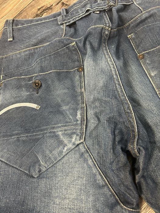 G Star 33 01 Vintage Baggy Jeans / Armani metal logo style rap jeans