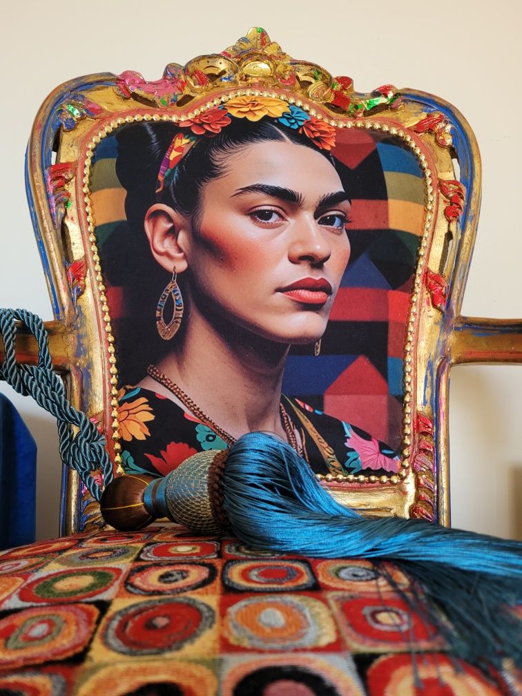 Fotel Frida Kahlo w stylu boho chic