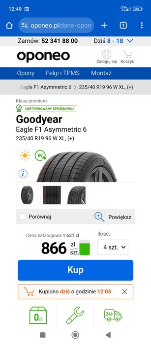 235/40r19 Goodyear Asymmetric 6 z 2023r