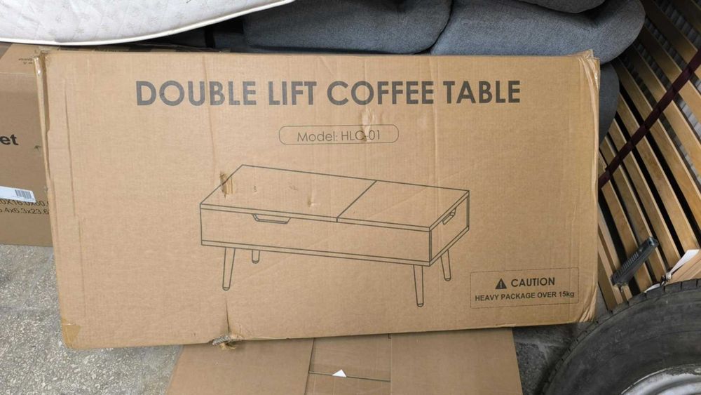 Stolik kawowy VOWNER, stolik kawowy z regulacją wysokości, wysuwany